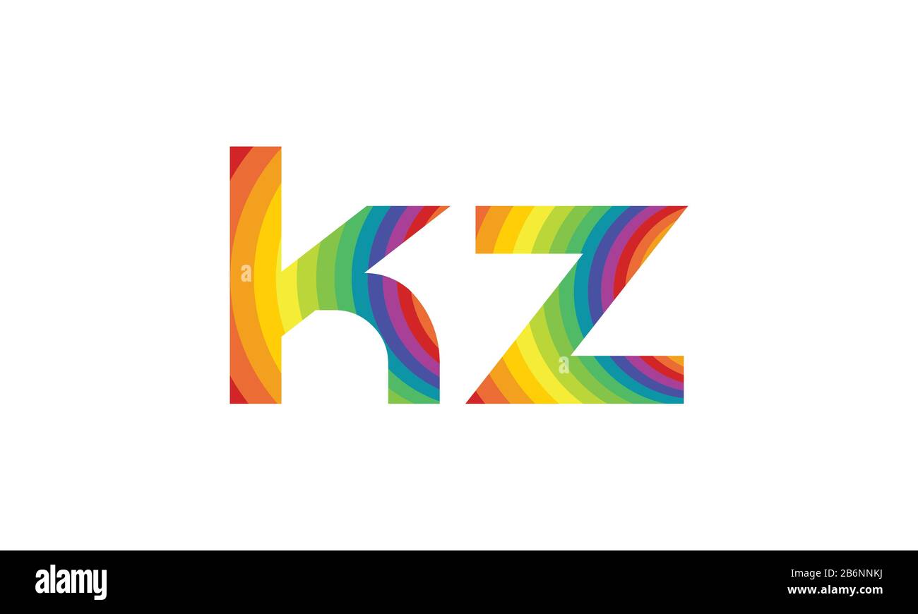 Initial ALphabet KZ Logo Design vector Template. Abstract Letter KZ ...