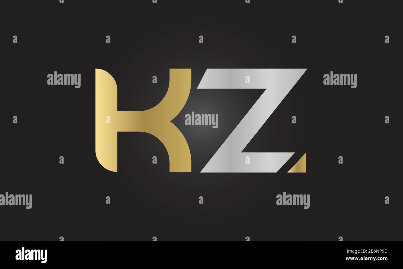 Initial ALphabet KZ Logo Design vector Template. Abstract Letter KZ ...