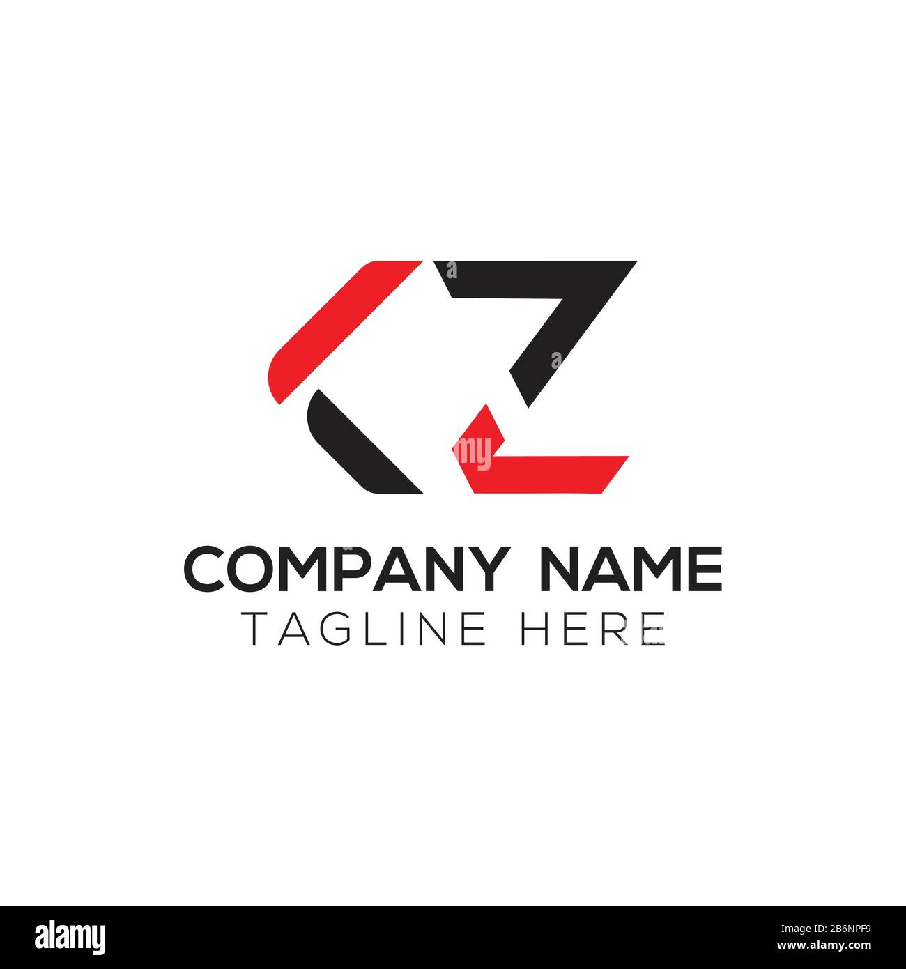 Initial ALphabet KZ Logo Design vector Template. Abstract Letter KZ ...