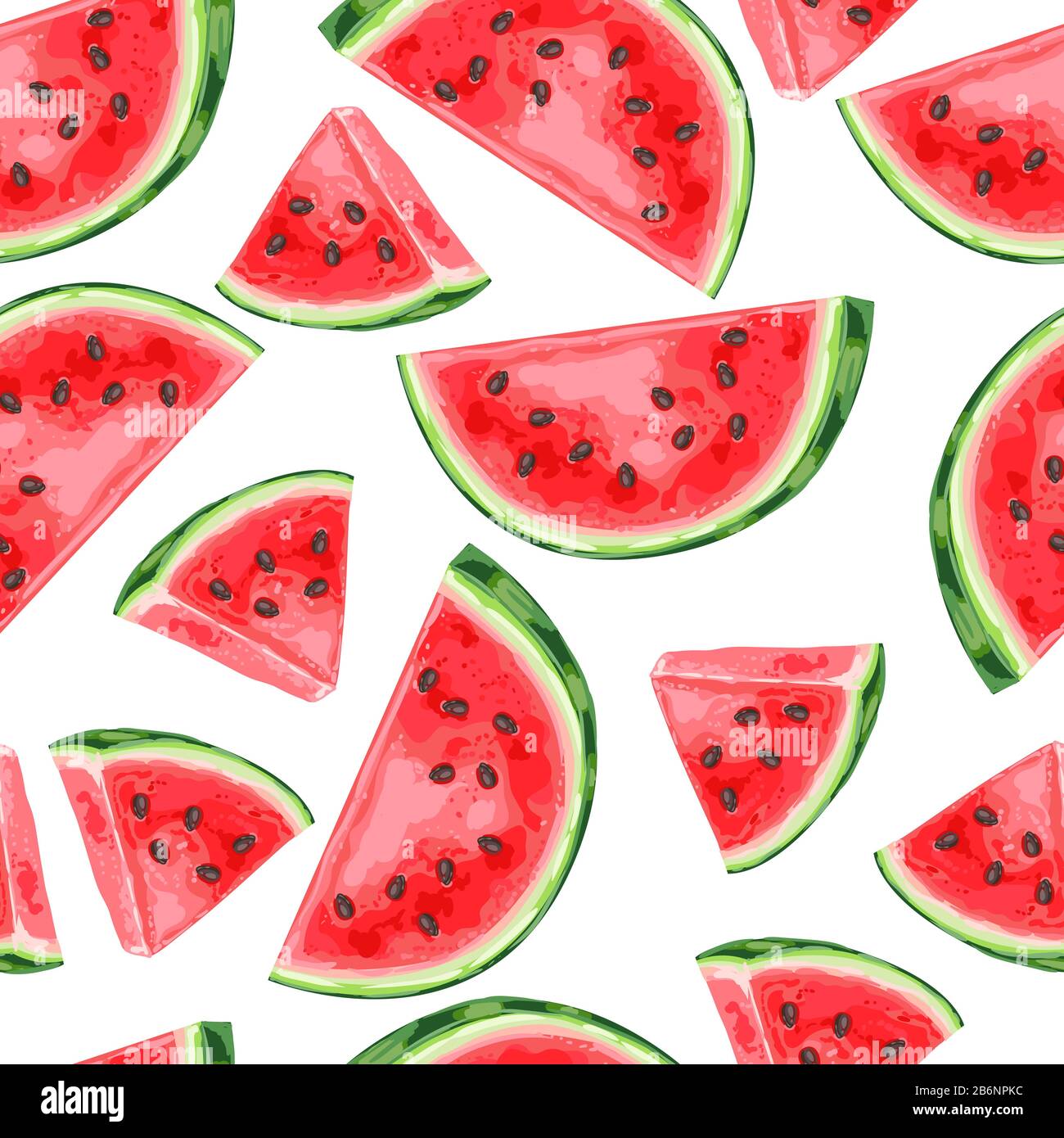Seamless pattern with watermelons slices Stock Vector Image & Art - Alamy