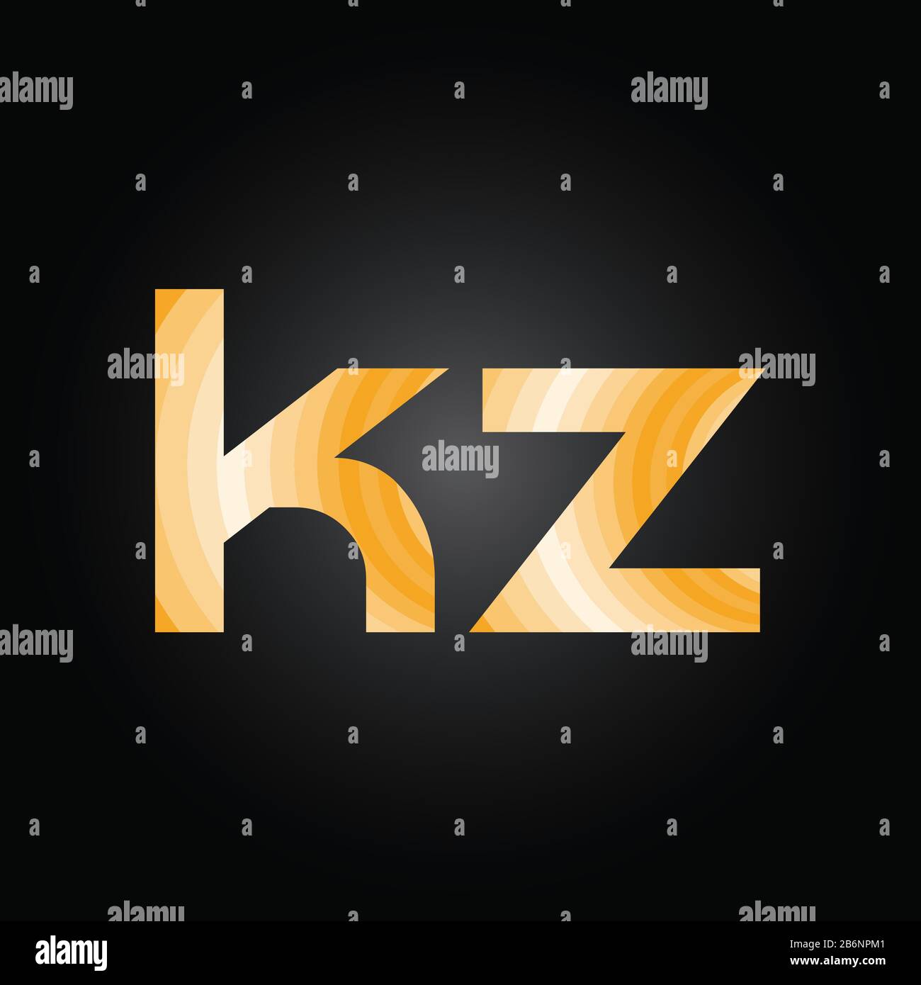 Initial ALphabet KZ Logo Design vector Template. Abstract Letter KZ ...