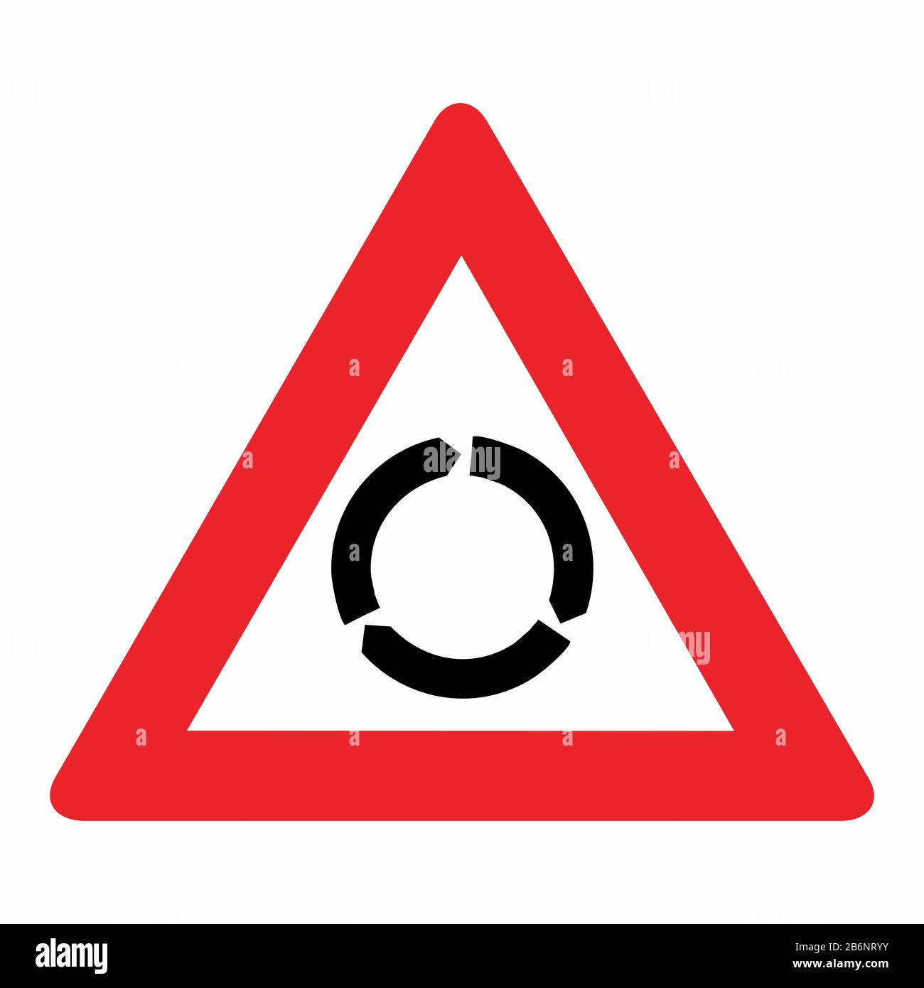 Triangle Roundabout Sign Stock Vector