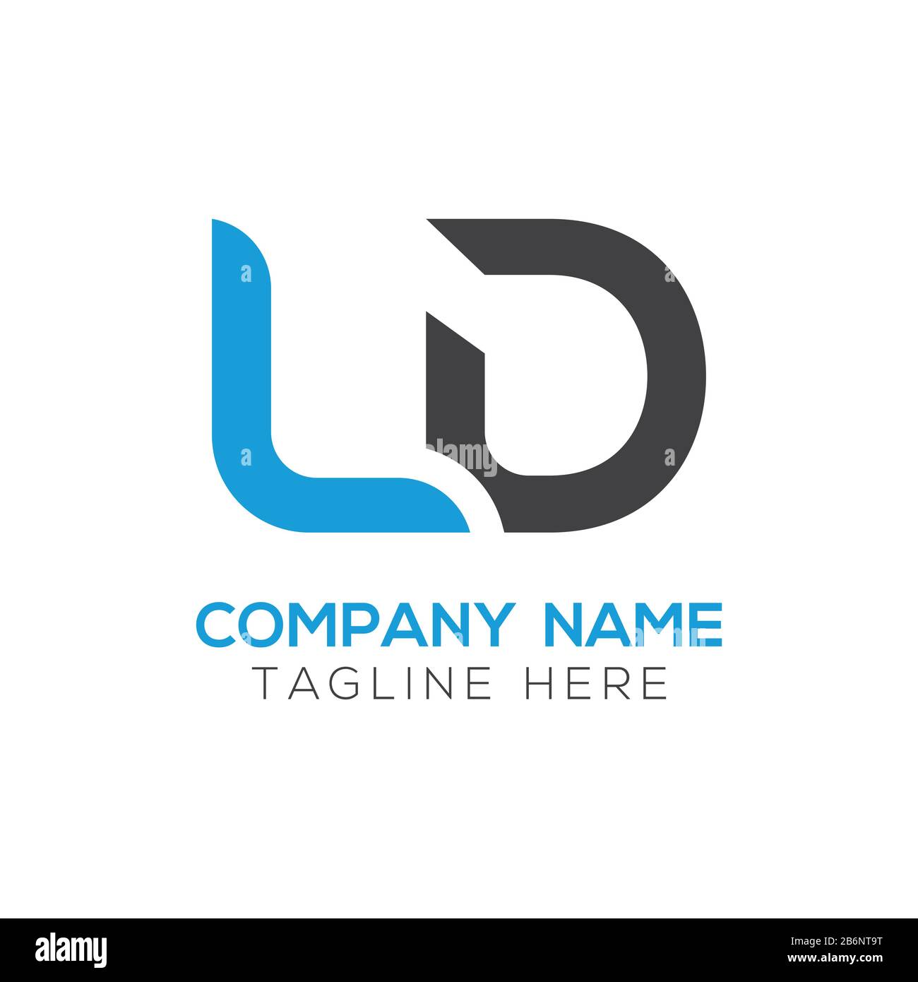 Initial LD letter Business Logo Design vector Template. Abstract Letter
