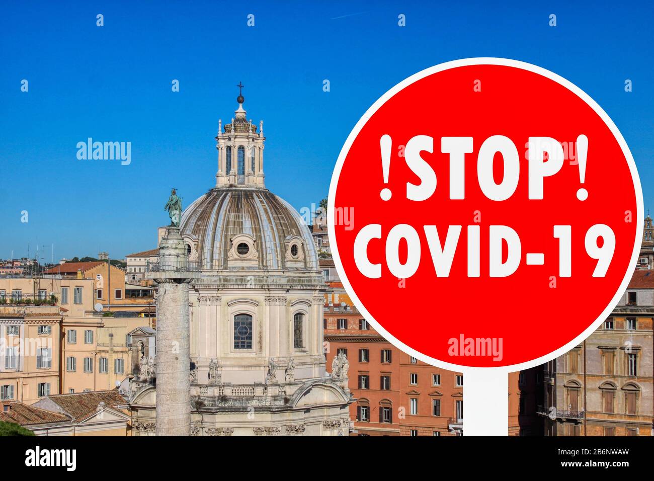 Covid-19 (Coronavirus) in Italy - Restrictions extended to travellers from Italy Stock Photo