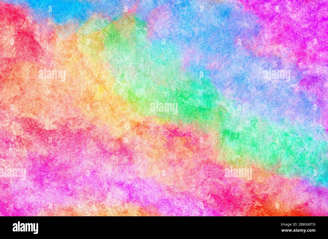 Abstract pink blue red yellow green violet orange purple watercolor on  white  color splashing in the  is a hand drawn Stock  Photo - Alamy