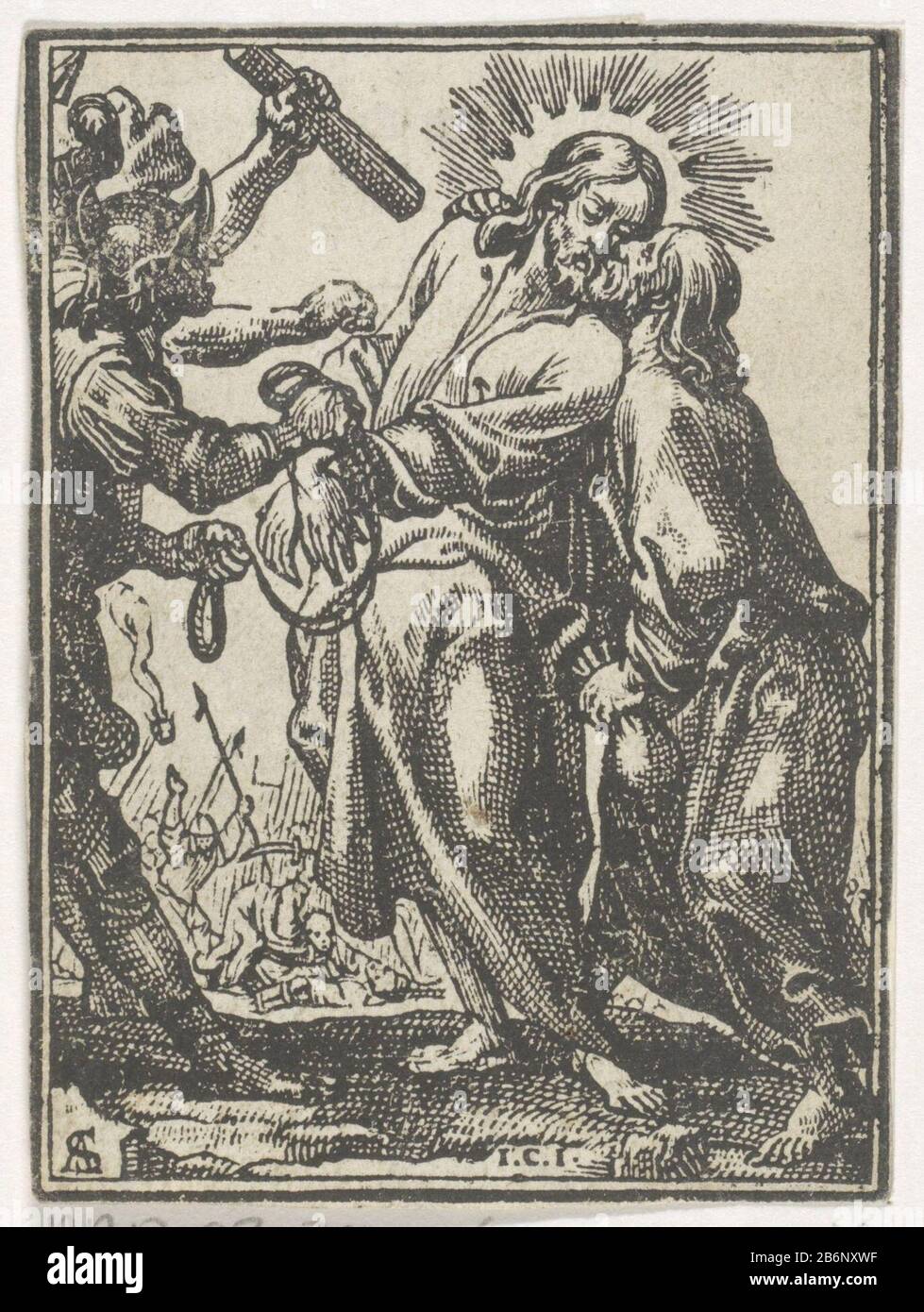 Gevangenneming van Jezus Judas betrays Christ by him to kiss