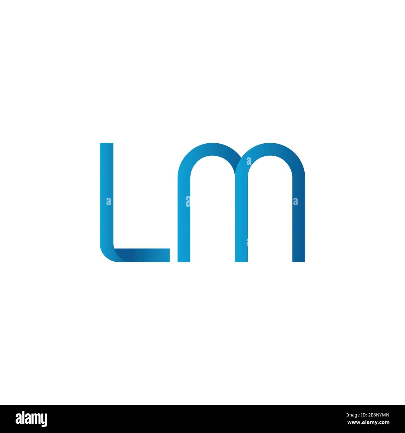 Initial LM letter Business Logo Design vector Template. Abstract Letter LM logo Design Stock Vector