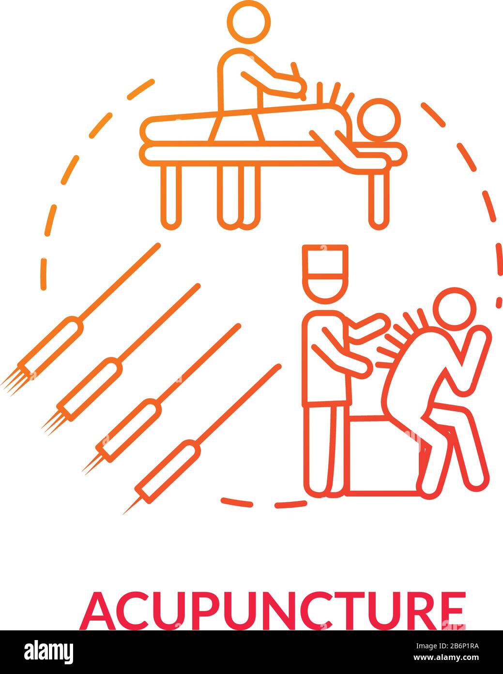 Acupuncture concept icon. Traditional chinese medicine, complementary therapy idea thin line