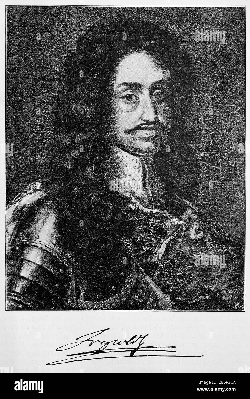 Leopold I, June 9, 1640 - May 5, 1705, from the House of Habsburg, born as Leopold Ignaz Joseph Balthasar Franz Felician, was emperor of the Holy Roman Empire from 1658 to 1705 and king in Germania (from 1654), Hungary (from 1655), Bohemia (from 1656), Croatia and Slavonia  /  Leopold I., 9. Juni 1640 - 5. Mai 1705, aus dem Hause Habsburg, geboren als Leopold Ignaz Joseph Balthasar Franz Felician, war von 1658 bis 1705 Kaiser des Heiligen Römischen Reiches sowie König in Germanien (ab 1654), Ungarn (ab 1655), Böhmen (ab 1656), Kroatien und Slawonien, Historisch, digital improved reproduction o Stock Photo