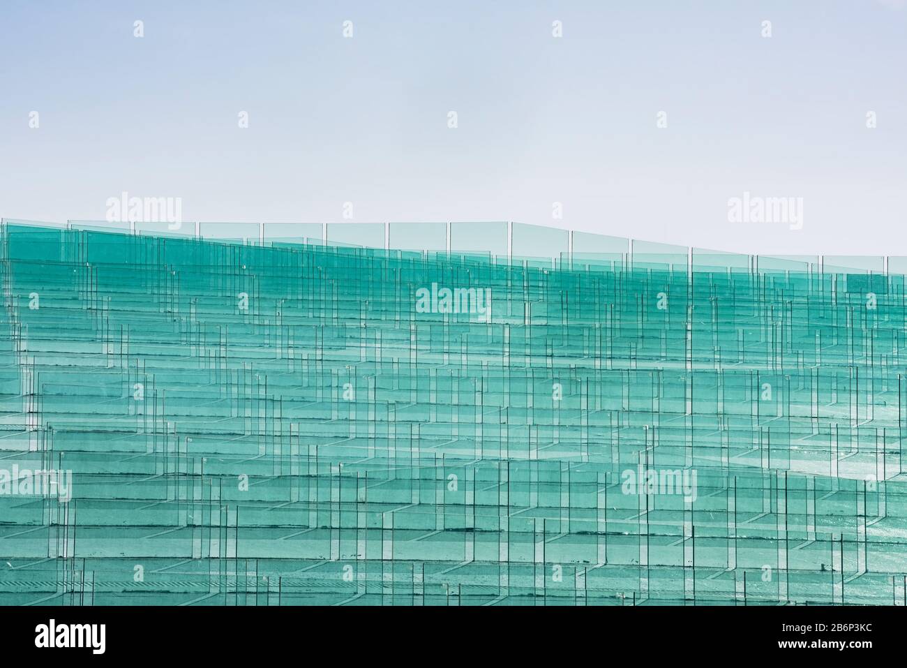 Sheets of green tempered clear glass Stock Photo Alamy