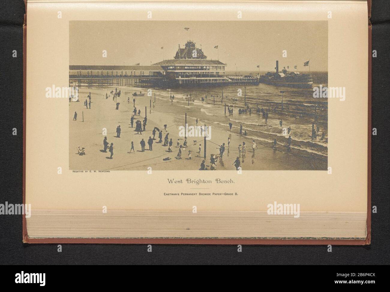 Gezicht op Brighton Beach West Brighton Beach (titel op object) View of Brighton Beach West Brighton Beach (title object) Property Type: photo page Item number: RP-F 2001-7-948-1-7 Inscriptions / Brands: inscription, recto, printed: 'Eastman's Permanent Bromide Paper-Grade B.' Manufacturer : photographer: EW Newcomb (listed property) Place manufacture: Brighton Dating: about 1884 - or for 1889 Material: paper Technique: gelatin silver print dimensions: photo: h 98 mm × W 169 mmToelichtingFoto front page 144. Subject: beach pier, quay, wharf where: Brighton Pier Stock Photo