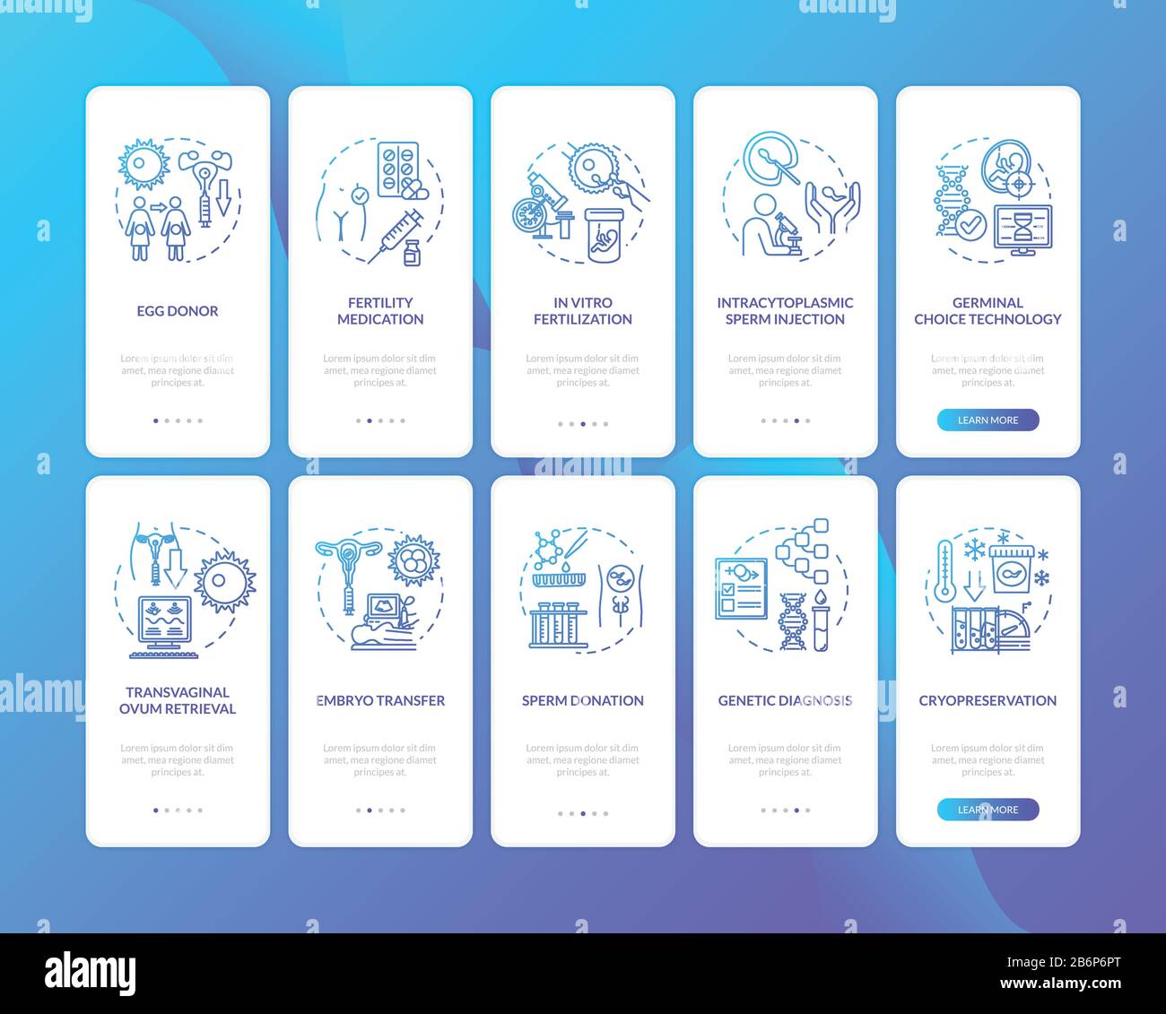 Alternative pregnancy onboarding mobile app page screen with concepts ...