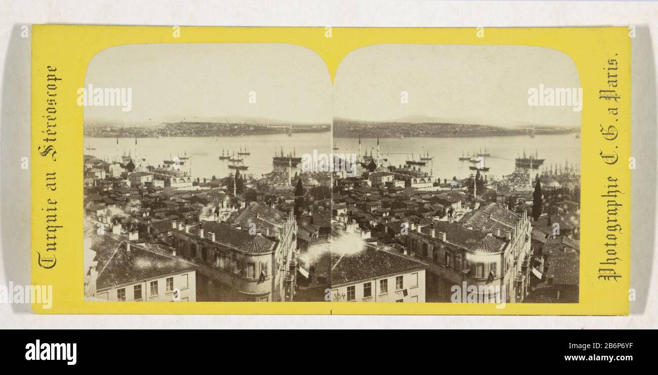 View Of Istanbul And The Bosphorus Panorama De Constantinople Title Object Turquie Au Stereoscope Series Title
