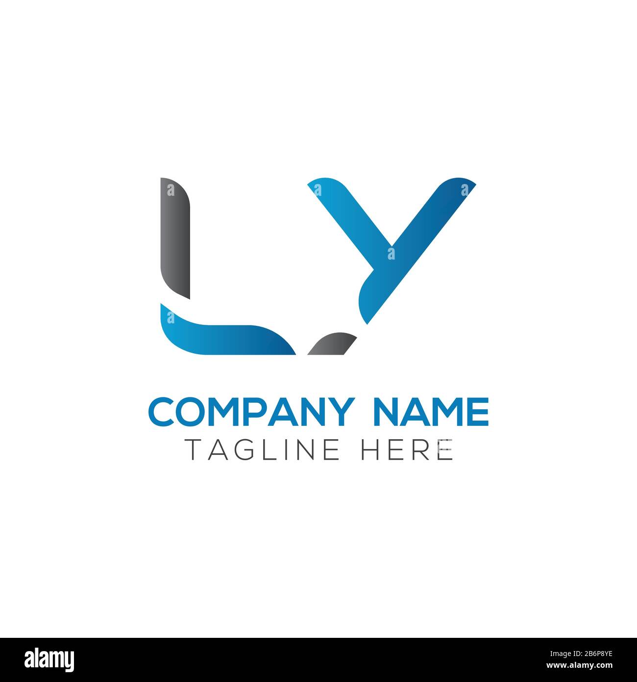 YL, LY, Y, L Abstract Letters Logo Monogram Stock Vector