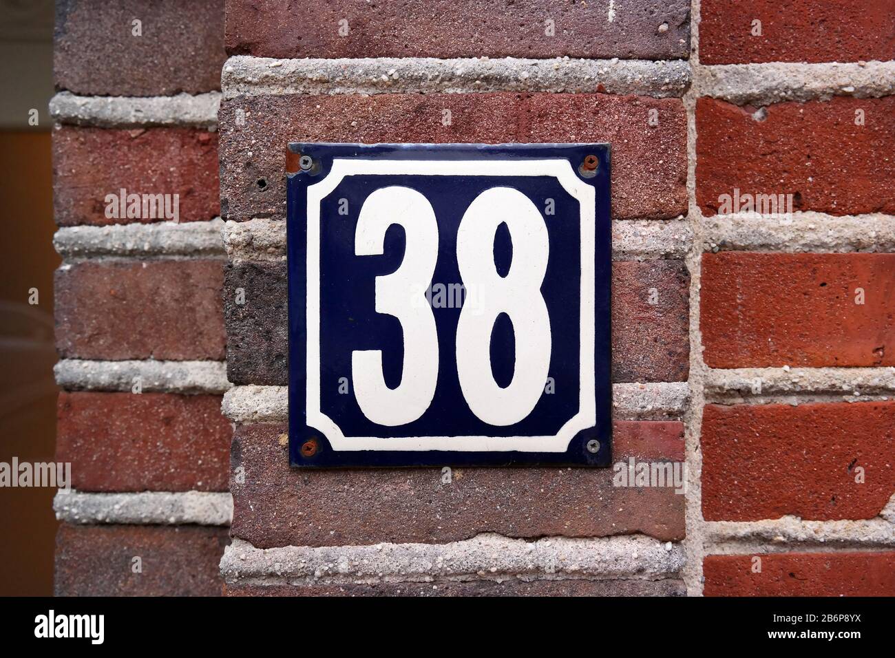 House Number 38 sign Stock Photo