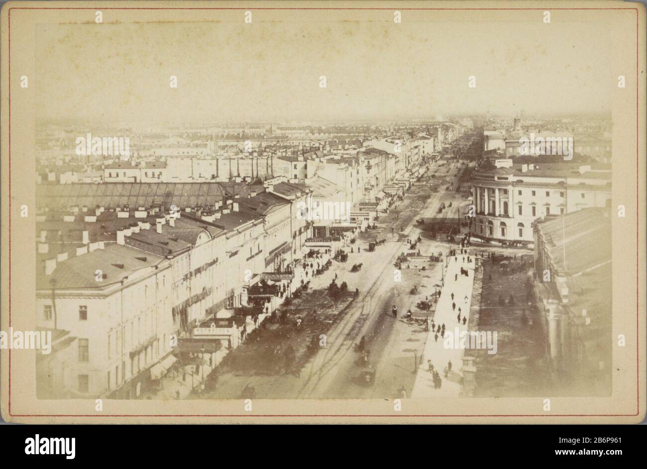 Gezicht Op Nevsky Prospekt In Sint Petersburg St Petersbourg Part Of Album With Recordings Of St Petersburg Manufacturer Photographer J Daziaroplaats Manufacture St Petersburg Date Ca 1880 Ca 1900 Physical Features