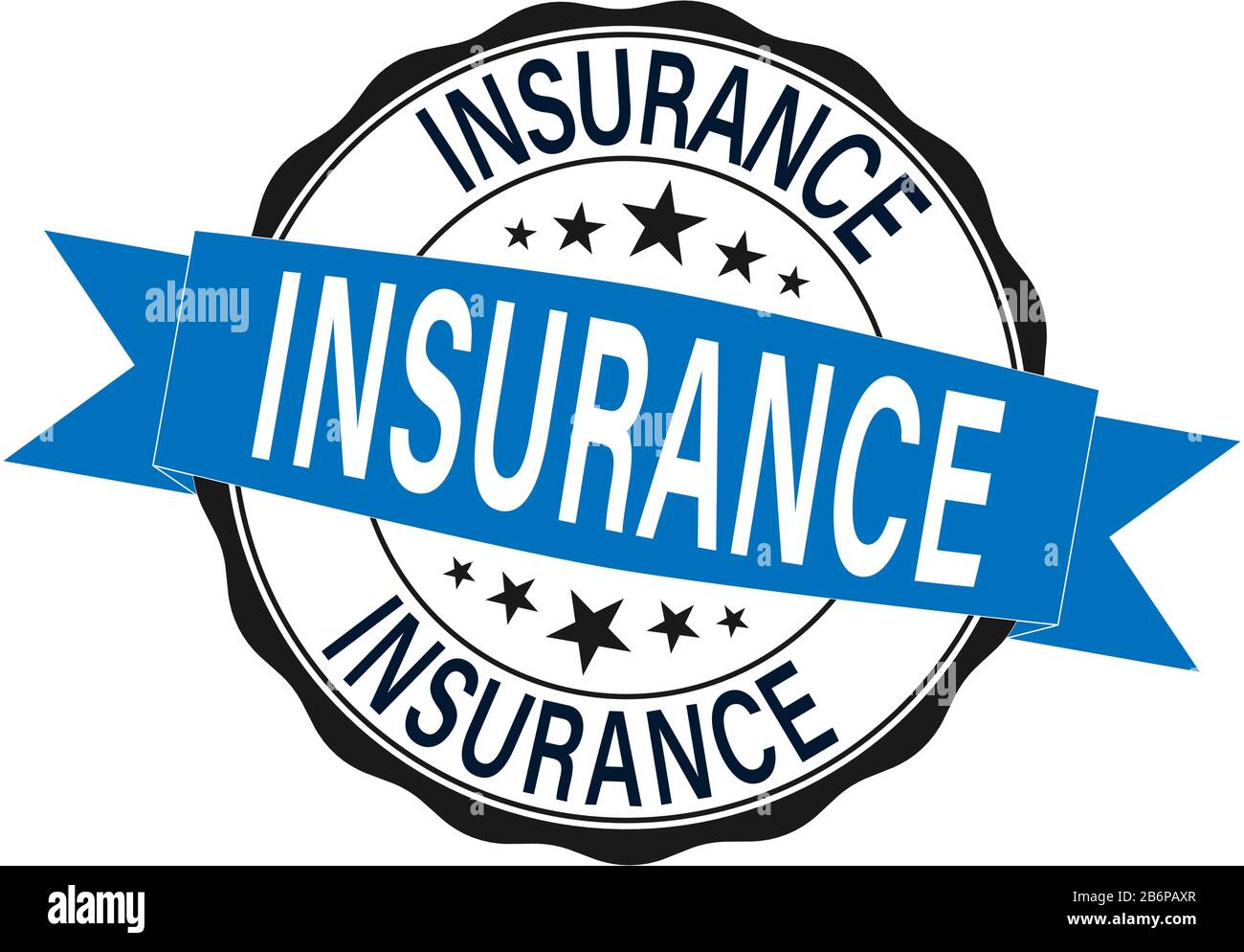 insurance. stamp. sticker. seal. round grunge vintage ribbon fully insured Stock Vector