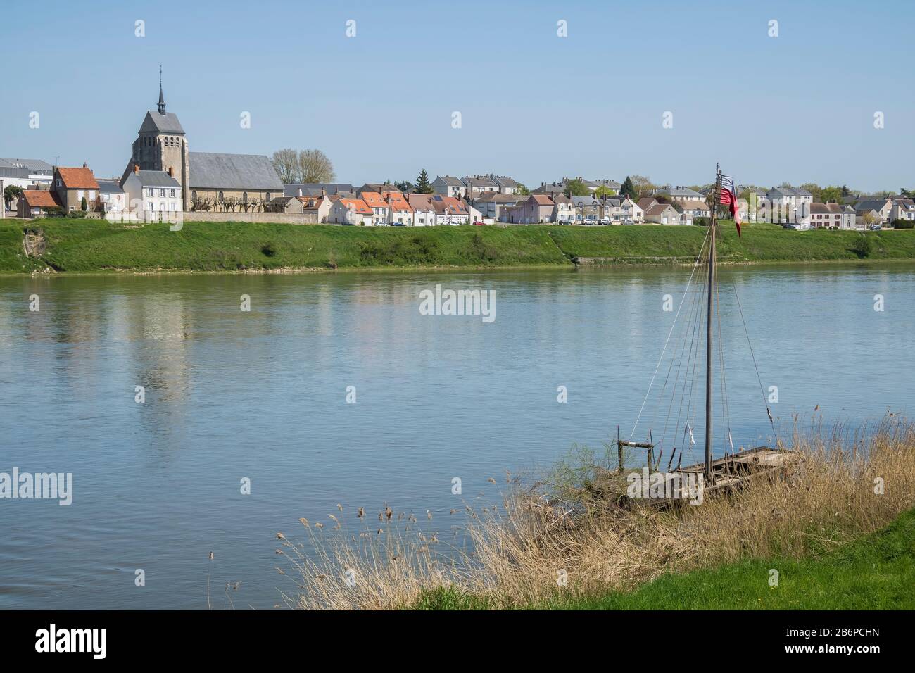 Saint Denis de L´Hotel village in Loiret department, France Stock Photo
