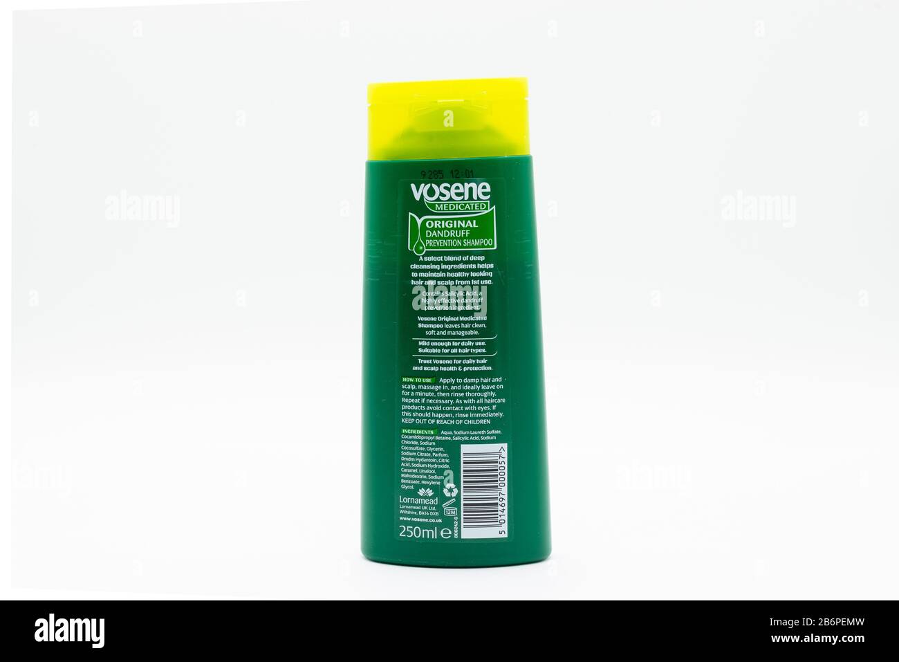 Largs, Scotland, UK March 11, 2020 Vosene branded medicated shampoo