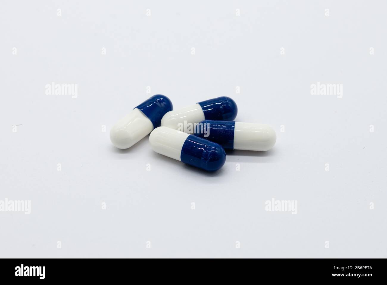 Blue Washing Capsules On White Background Close Up Abstract Color Background Stock Photo Alamy