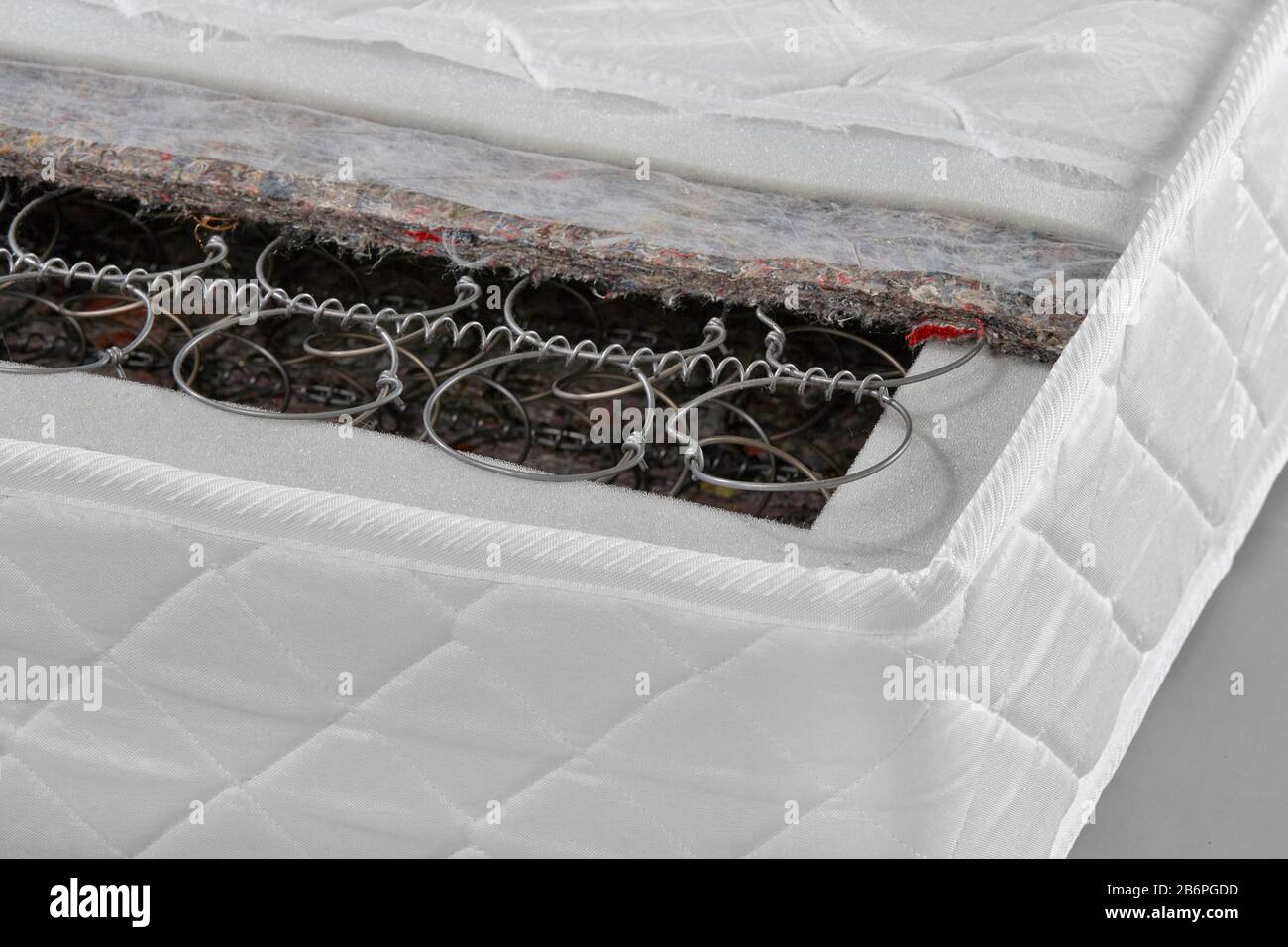 Components used in orthopedic mattress making Stock Photo Alamy