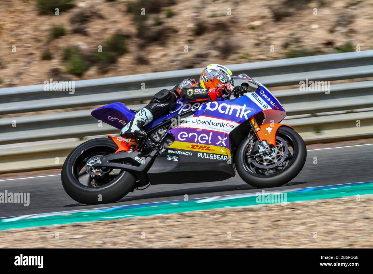55 Alejandro MEDINA, moto E winter test, Jerez march 11th, Spain Stock Photo
