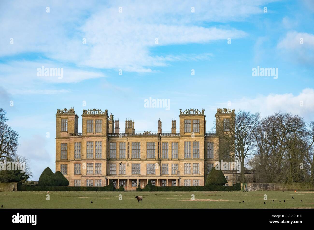 Hardwick Hall near Chesterfield, Derbyshire, England, UK Stock Photo