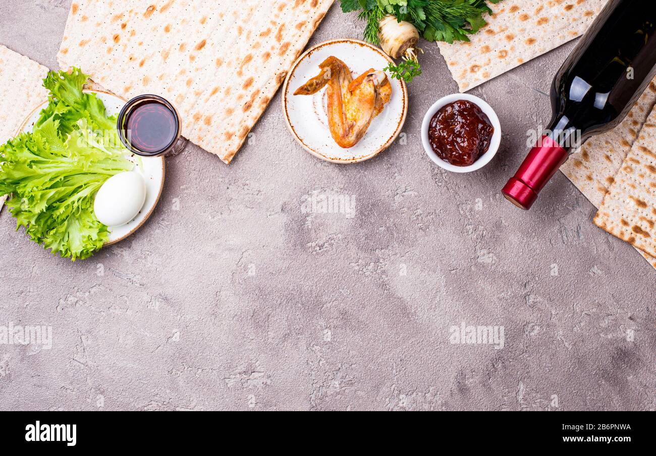 Symbolic of Jewish holiday Pesah Stock Photo