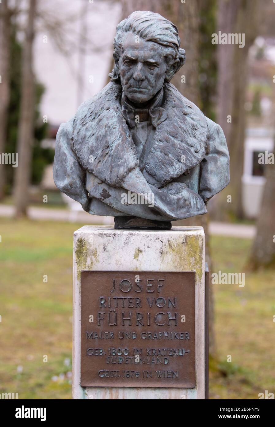 11 March 2020, Bavaria, Eichstätt: A bust of Josef Ritter von Führich ...