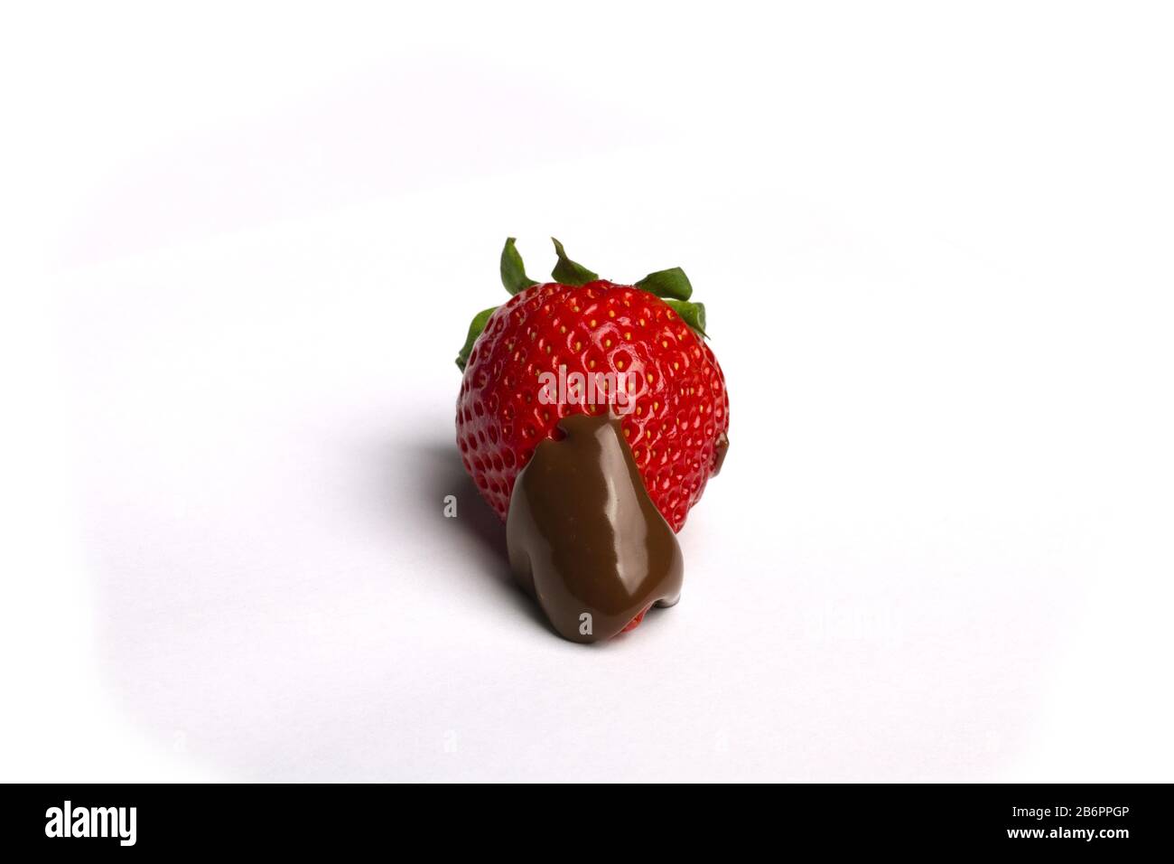 strawberries with chocolate Stock Photo