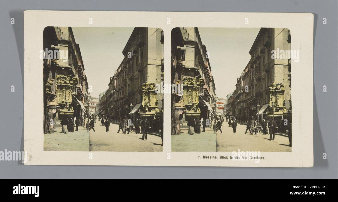 Gezicht Op De Via Cardines Te Messina Messina Blick In Die Via Cardines Titel Op Object View Of The Via Card Ines To Messina Blick In Die Via Card Ines Title Object