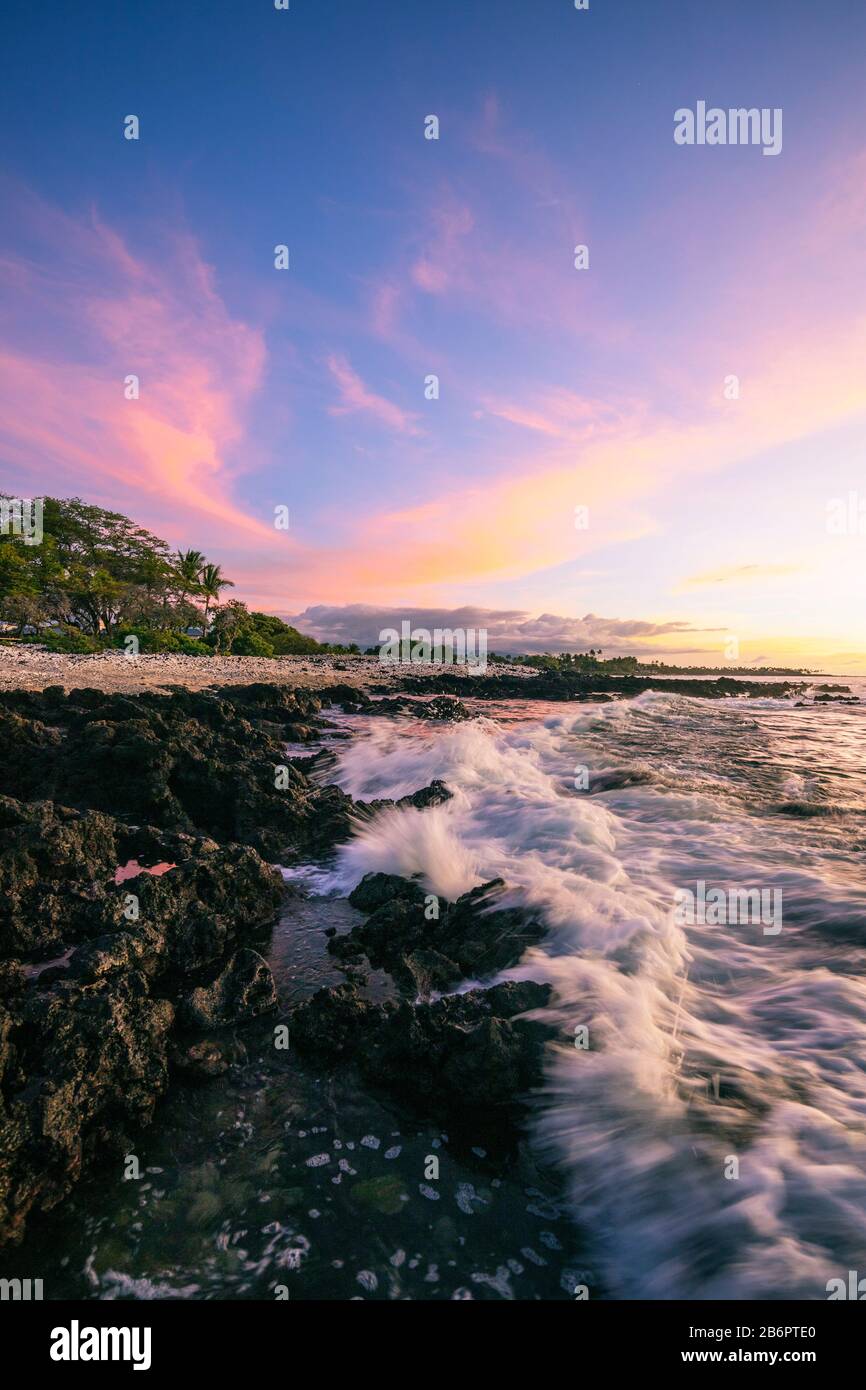 USA, Hawaii, Big Island, west coast resort, Pauoa Bay beach at