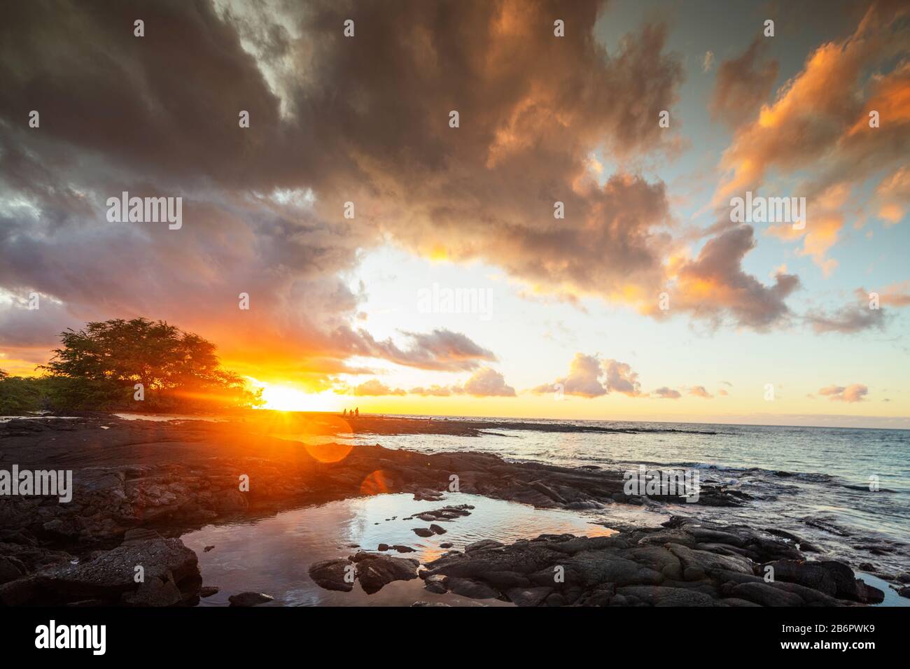 USA, Hawaii, Big Island, Mahai'ula beach Stock Photo