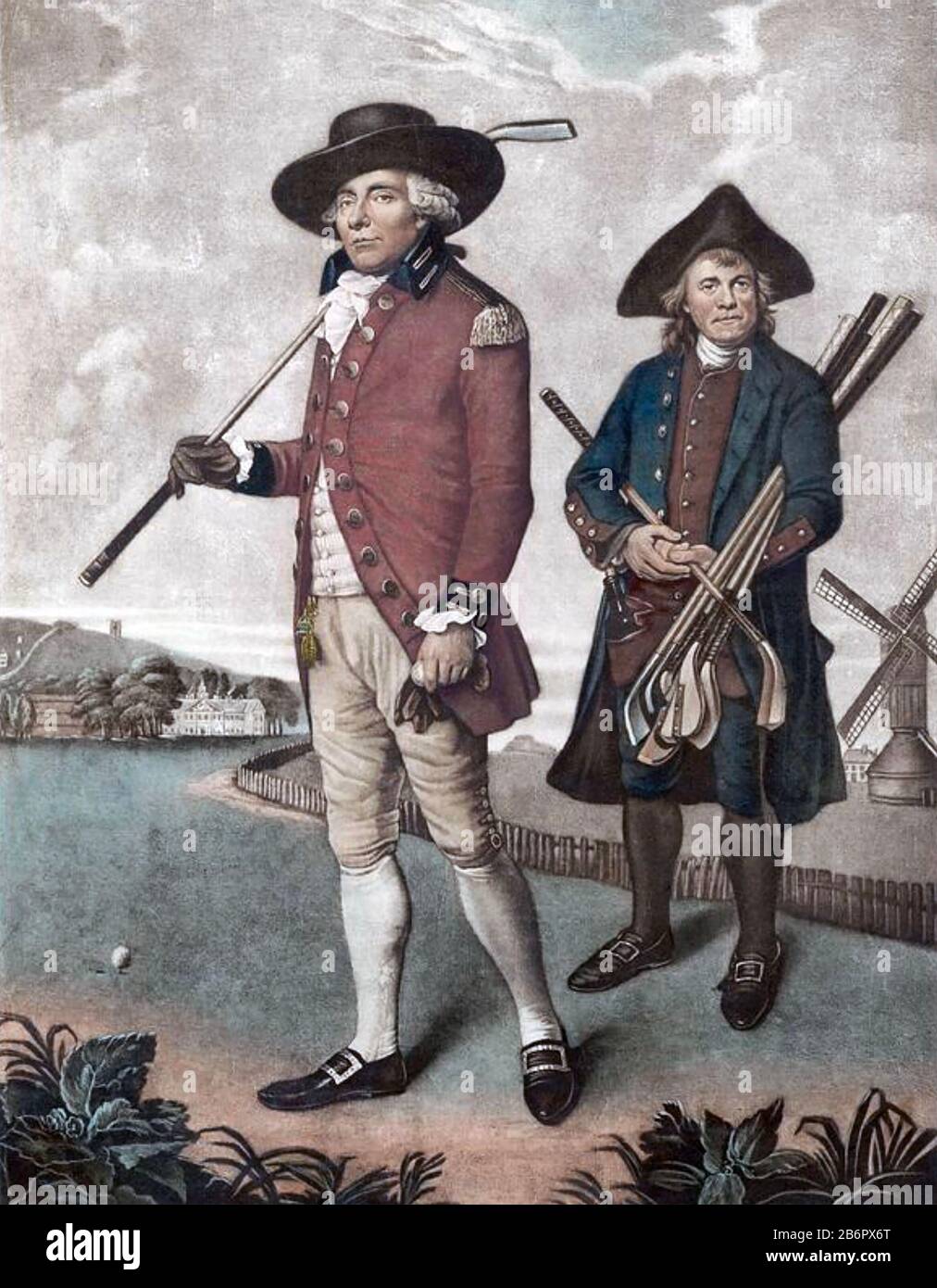 WILLIAM  INNES,captain of the Society of Golfers at Backheath in 1778. One of several versions of the same iamge. Stock Photo