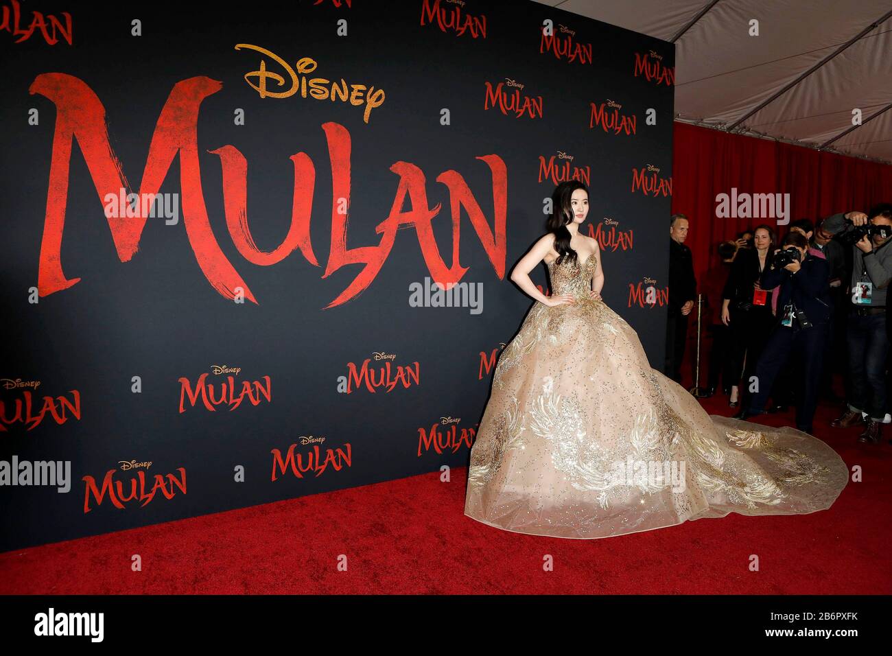 March 9, 2020, Los Angeles, CA, USA: LOS ANGELES - MAR 9:  Yifei Liu at the ''Mulan'' Premiere at the Dolby Theater on March 9, 2020 in Los Angeles, CA (Credit Image: © Kay Blake/ZUMA Wire) Stock Photo