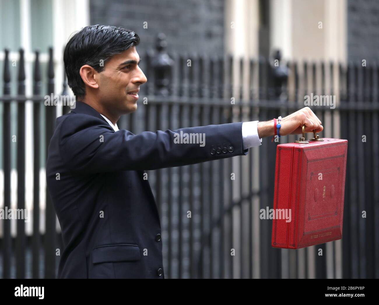 London, UK. 11th Mar, 2020. Rishi Sunak the Chancellor of the Exchequer stands outside Number 11 Downing Street before he delivers his Budget speech in The House of Commons at lunchtime. Budget Day, Downing Street, Westminster, London, March 11, 2020. Credit: Paul Marriott/Alamy Live News Stock Photo