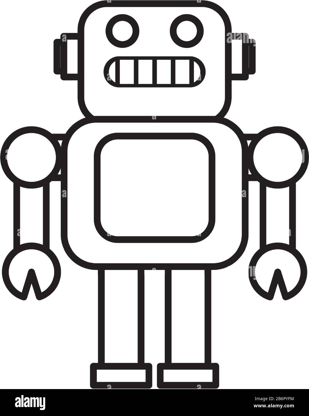 Clipart robot Black and White Stock Photos & Images - Alamy