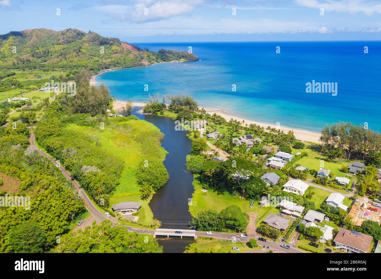 Aerial view of hanalei bay hires stock photography and images Alamy
