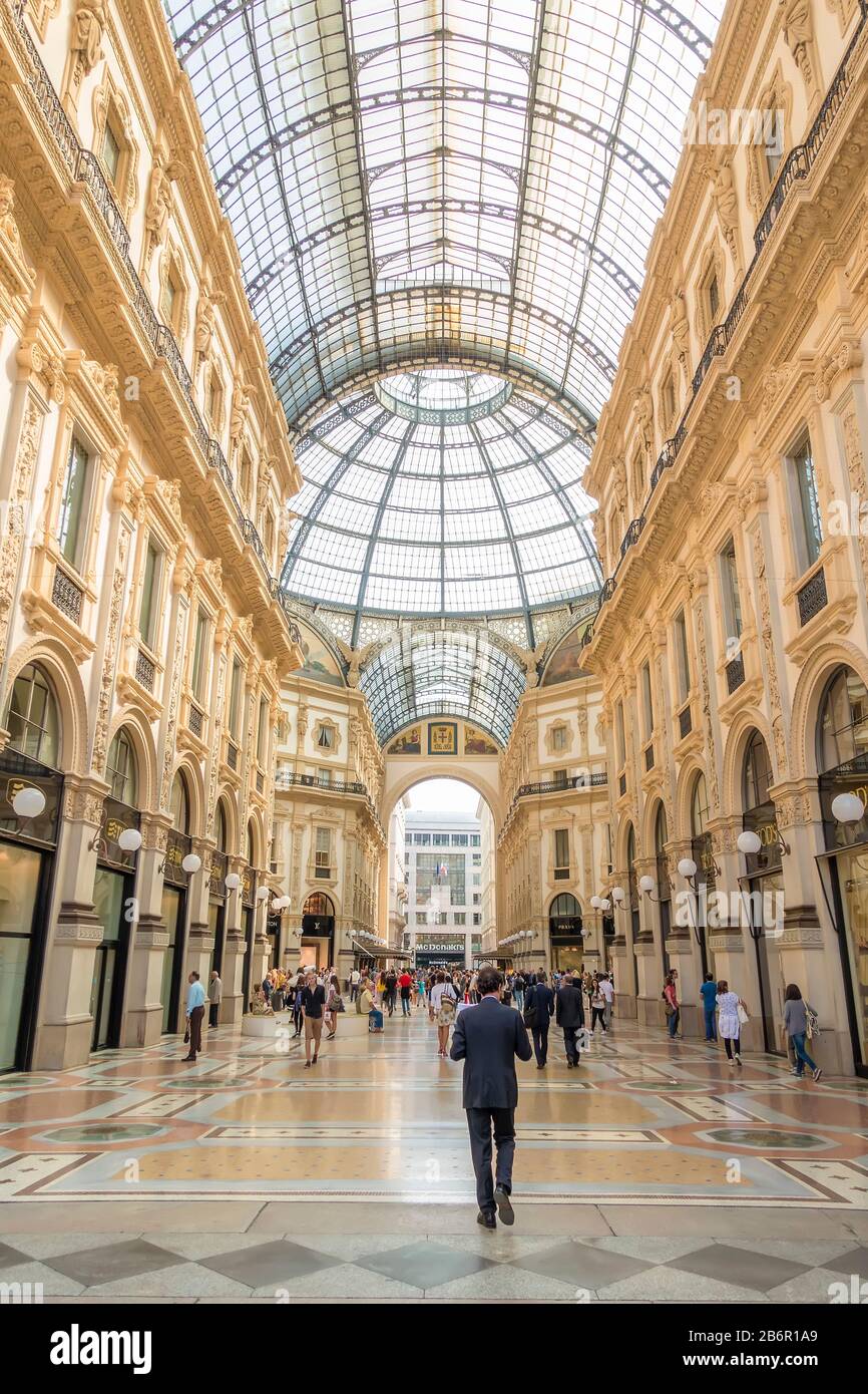 Galleria Vittorio Emanuele II, Milan, Italy Stock Photo