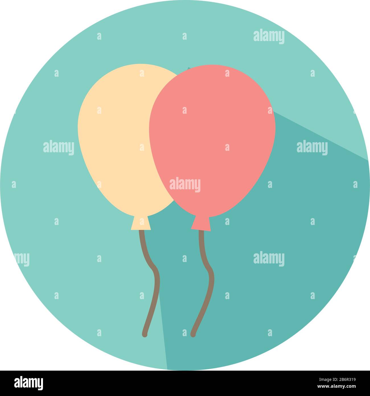 balloons helium floating block style icon Stock Vector Image & Art - Alamy