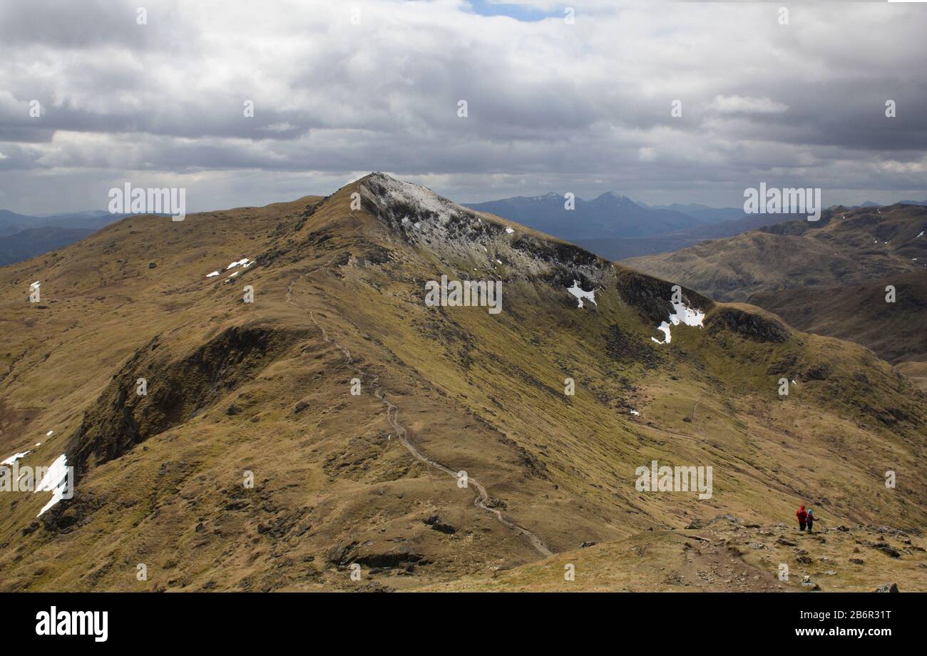 Veiw of Ben Lawers mountain in the Scottish Highlands on a wintery day