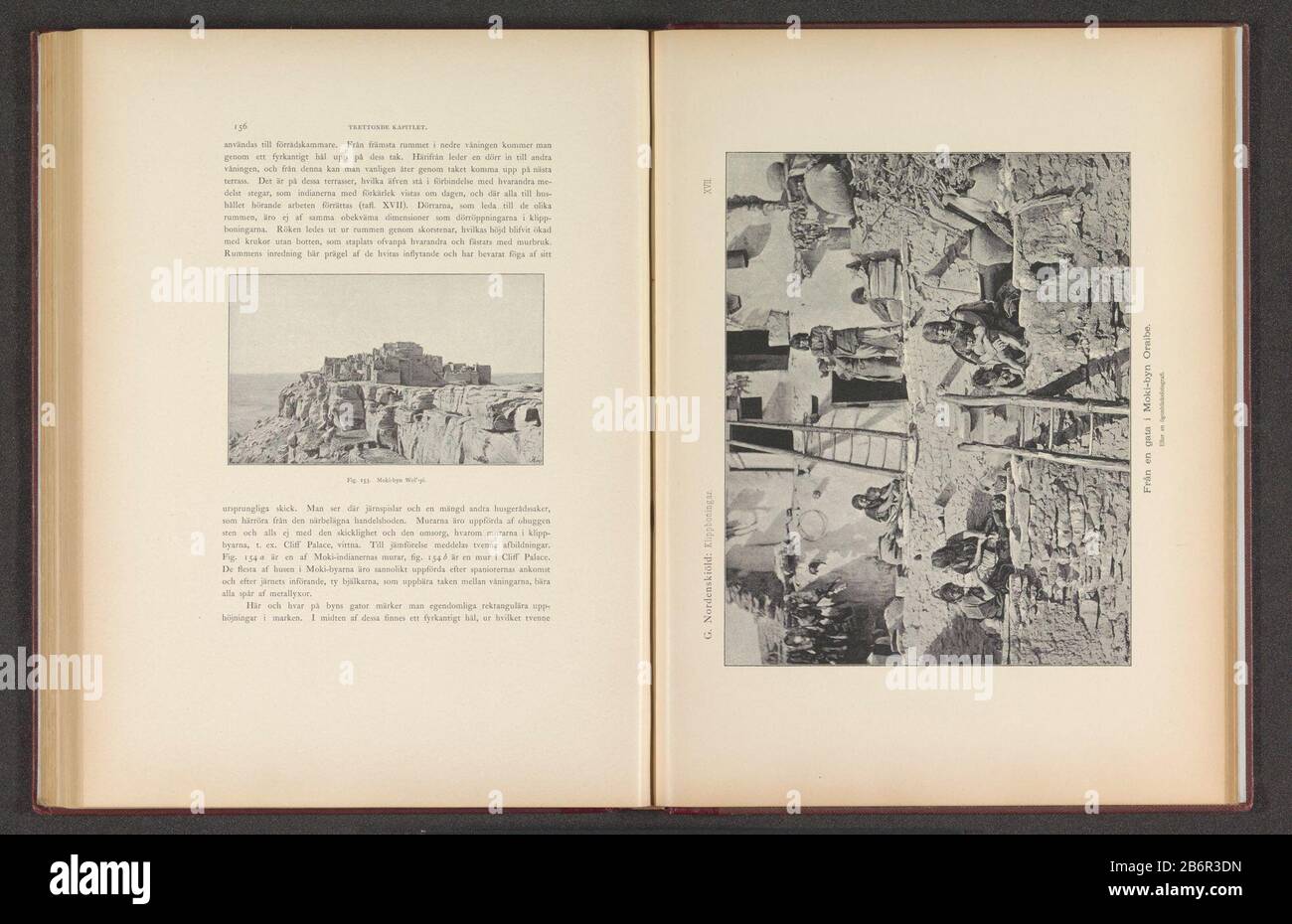 Gezicht op een dorp van het Hopi-volk Moki-byn Wol'-pi (titel op object) View of a village of the Hopi volkMoki-byn Wol'-pi (title object) Property Type: photomechanical print page Item number: RP-F 2001-7-1466-76 Inscriptions / Brands: number, recto, printed: 'Fig. 153.'naam, recto, printed: Initials, possibly AG ph Manufacturer : Photographer: Gustaf Nordenskiöld (possible) clichémaker: C. Angerer & Göschl (listed property) Place manufacture: photographer: North and Central Amerikaclichémaker: Vienna Date: ca. 1891 - or for 1893 Material: paper Technique: autotypie Dimensions: print: h 90 mm Stock Photo