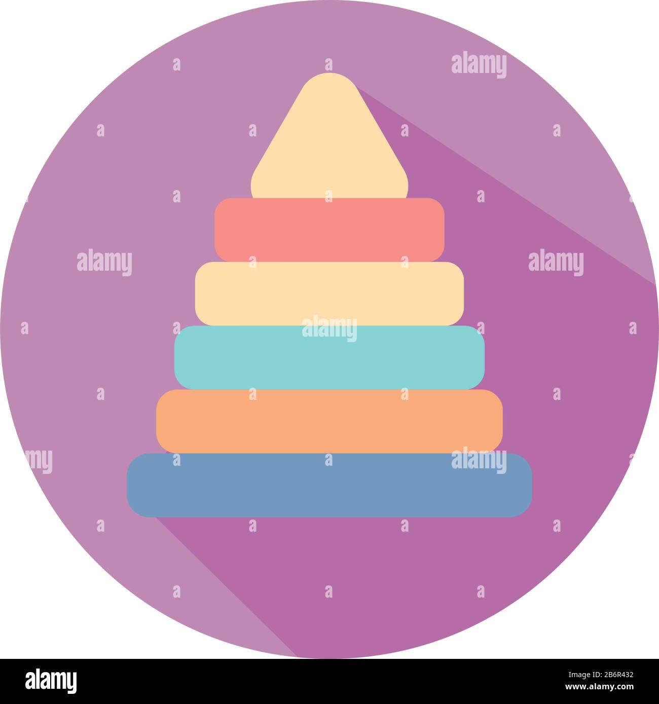 rings pile child toy block style icon Stock Vector Image & Art - Alamy