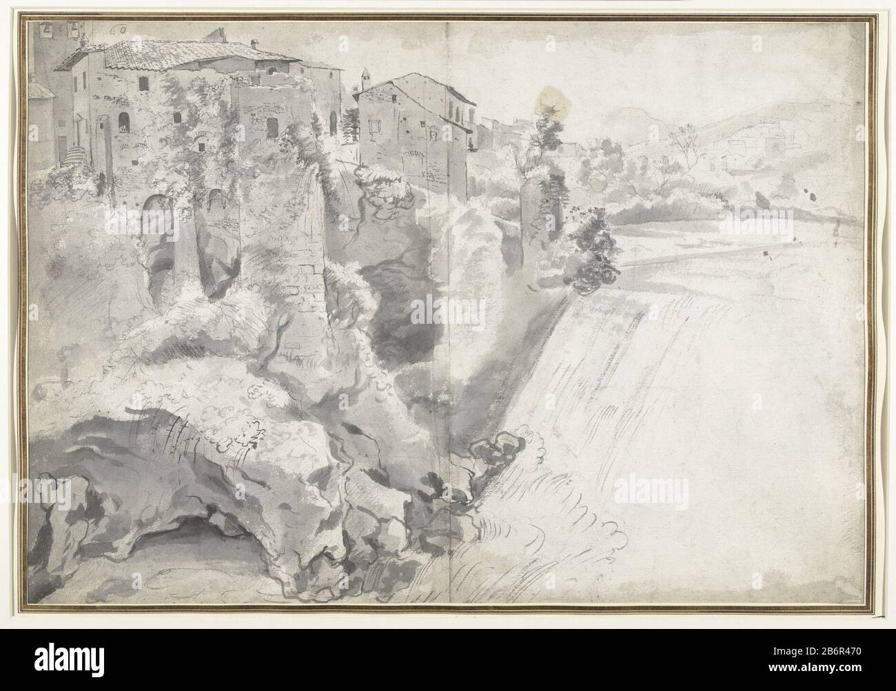 verhoging Overtreding Wereldvenster Gezicht op een grote waterval bij Tivoli View of a large waterfall near  Tivoli Object Type: Drawing Object number: RP-T-1967-81 (V) Description:  Possibly Tivoli depicted in Italy Manufacture Creator: artist: Jan Worst