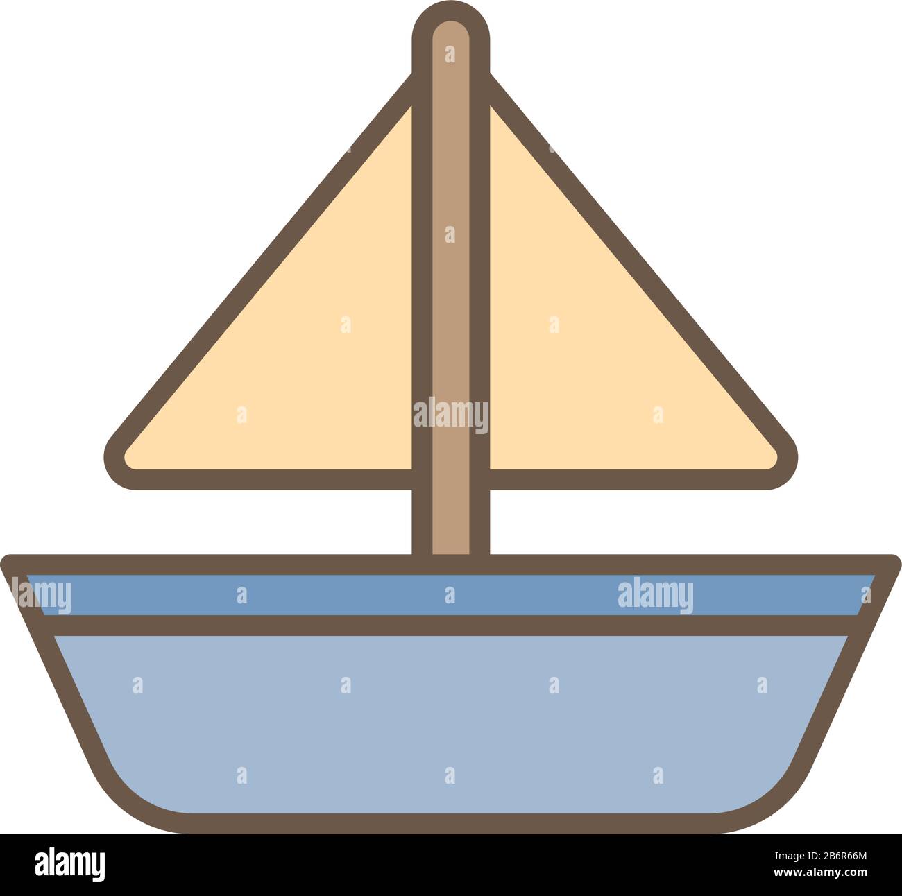 Floating boat icon cartoon style hires stock photography and images