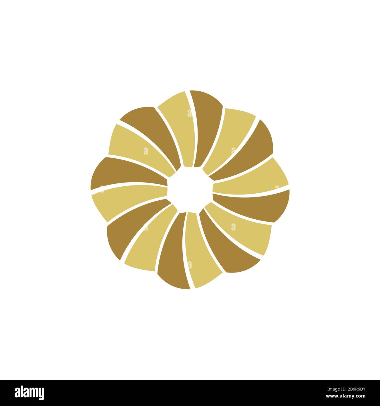 Gold Circle Flower Logo Template Illustration Design Vector Eps 10 Stock Photo Alamy