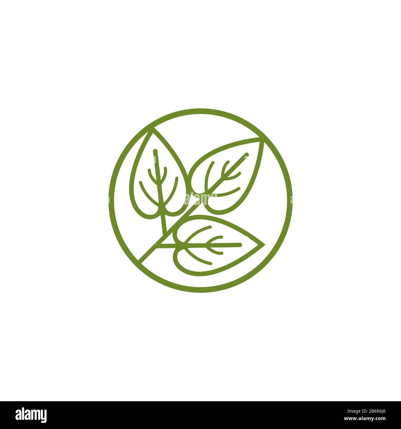 Circle Green Leaves Logo Template Illustration Design. Vector EPS 10 ...