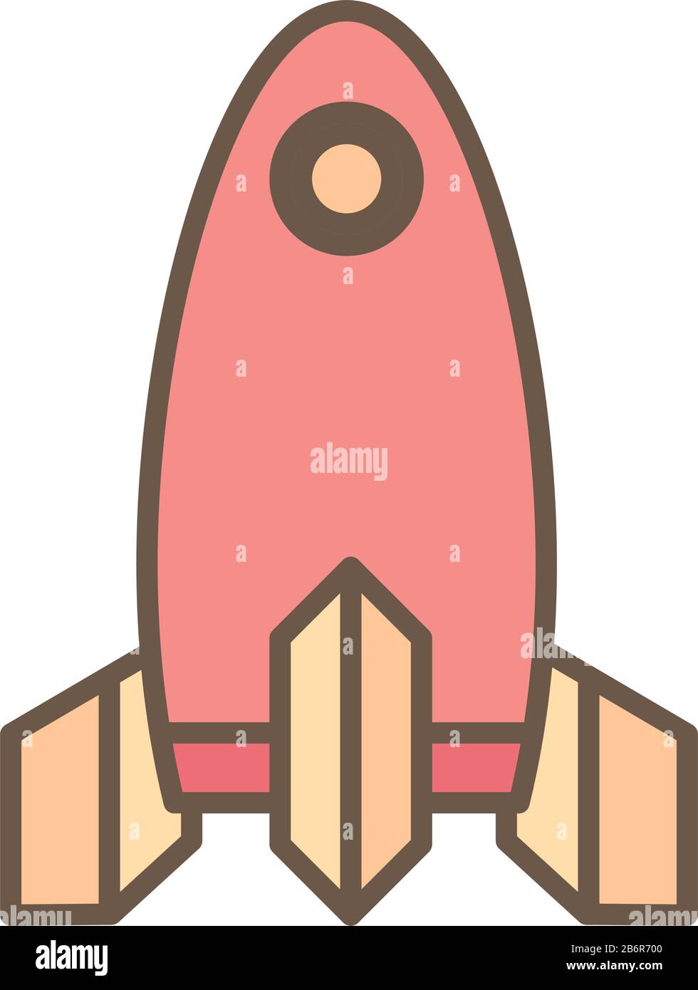 rocket child toy block style icon Stock Vector