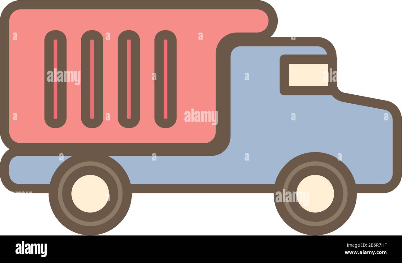dump truck vehicle block style Stock Vector Image & Art - Alamy