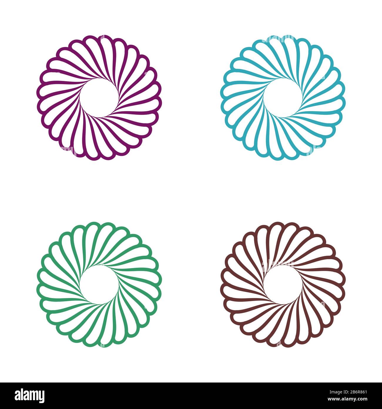 Set Ornamental Flower vector Logo Template Illustration Design. Vector ...